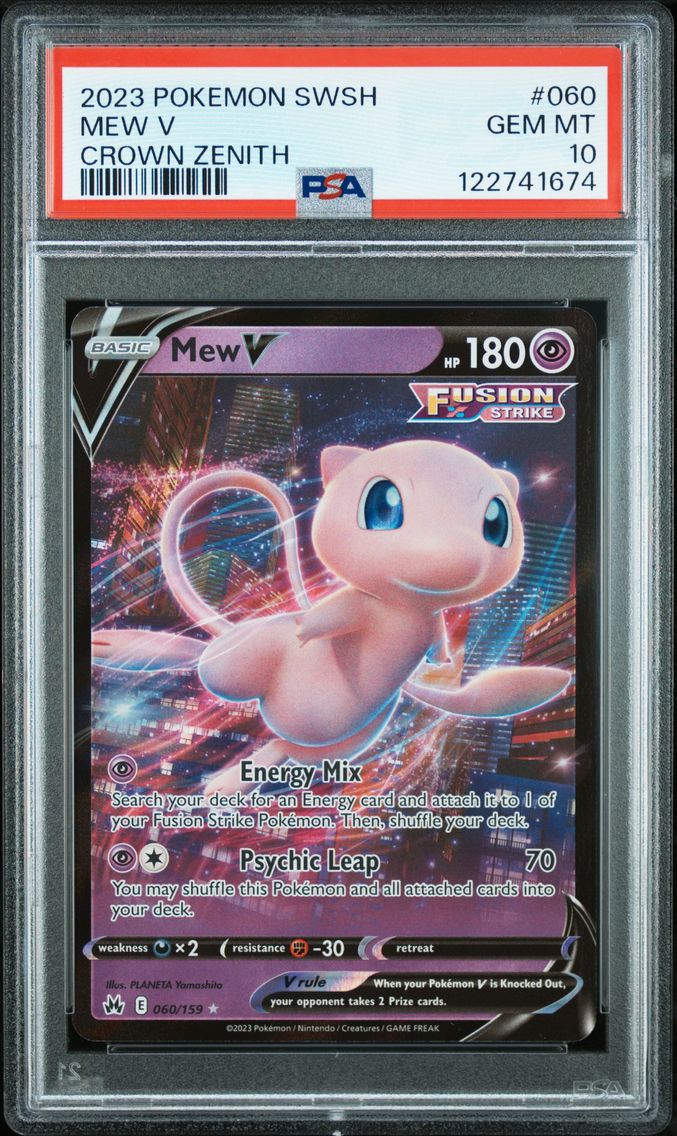 2023 #060 Mew V PSA 10 Sword and Shield Crown Zenith Pokemon