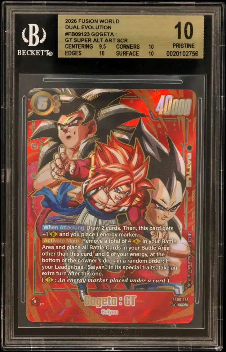 2026 #FB09123 Gogeta : GT SUPER ALT ART SCR BGS 10 Dragon Ball Super Card Game Fusion World -DUAL EVOLUTION-