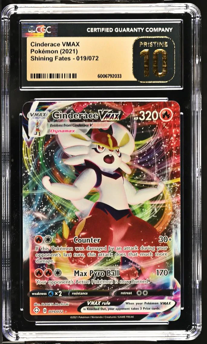 2021 #019 Cinderace VMAX CGC 10 Pristine Shining Fates - English
