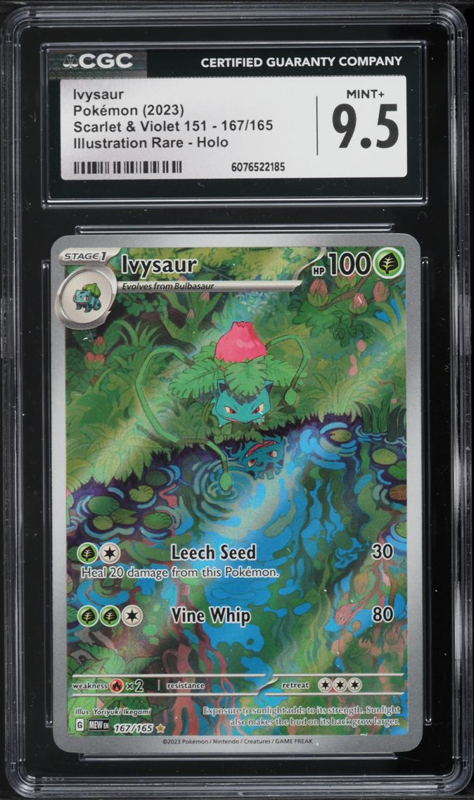 2023 #167 Ivysaur CGC 9.5 Mew EN-151 Pokemon