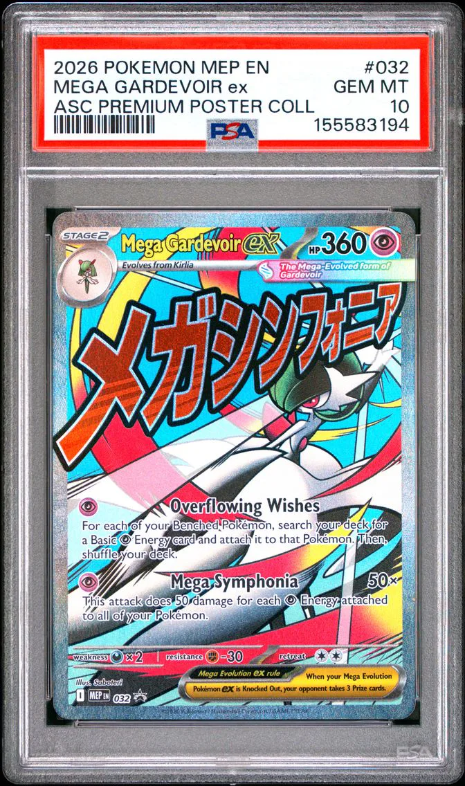2026 #032 Mega Gardevoir EX PSA 10 Mep EN-Me Black Star Promo