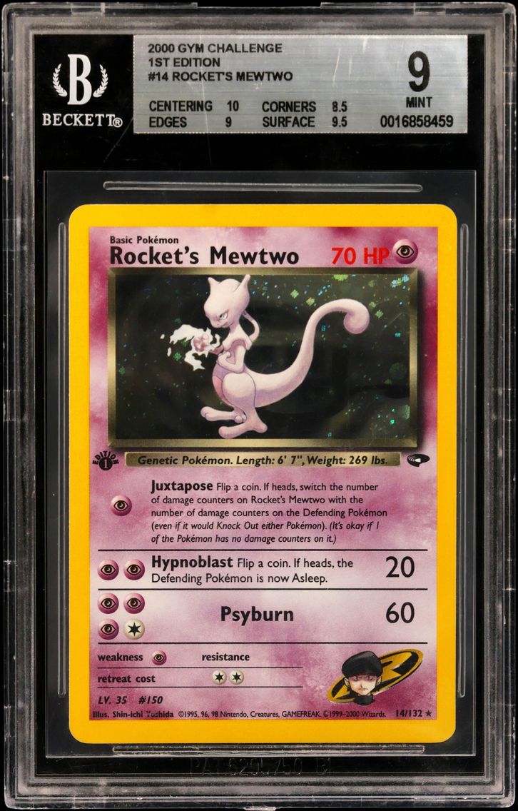 2000 #14 Rocket's Mewtwo HOLO R 