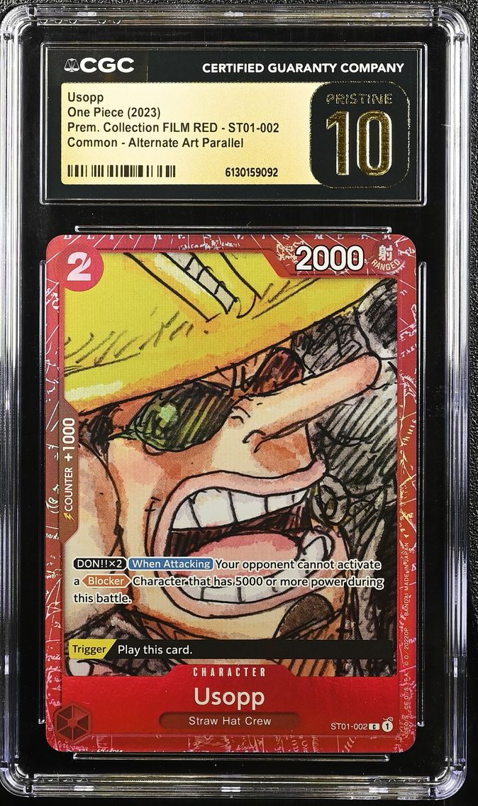 2023 #ST01-002 Usopp CGC 10 Pristine Premium Collection FILM RED (Foil) - English