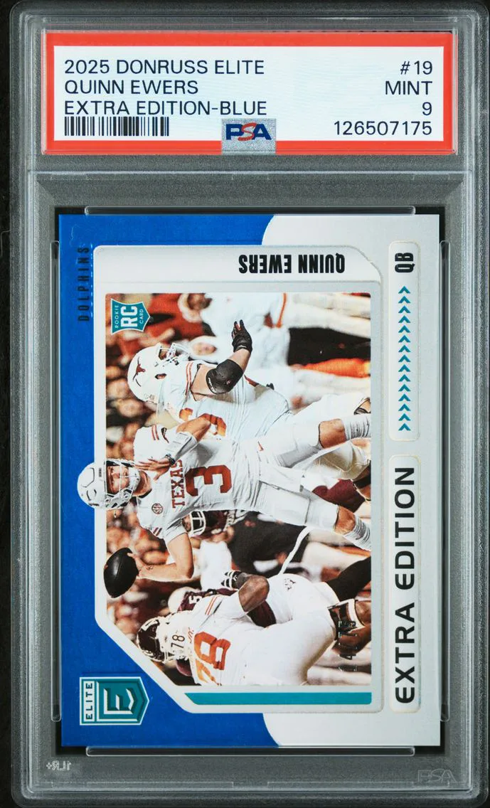 2025 #19 Quinn Ewers PSA 9 Panini Donruss Elite Extra Edition