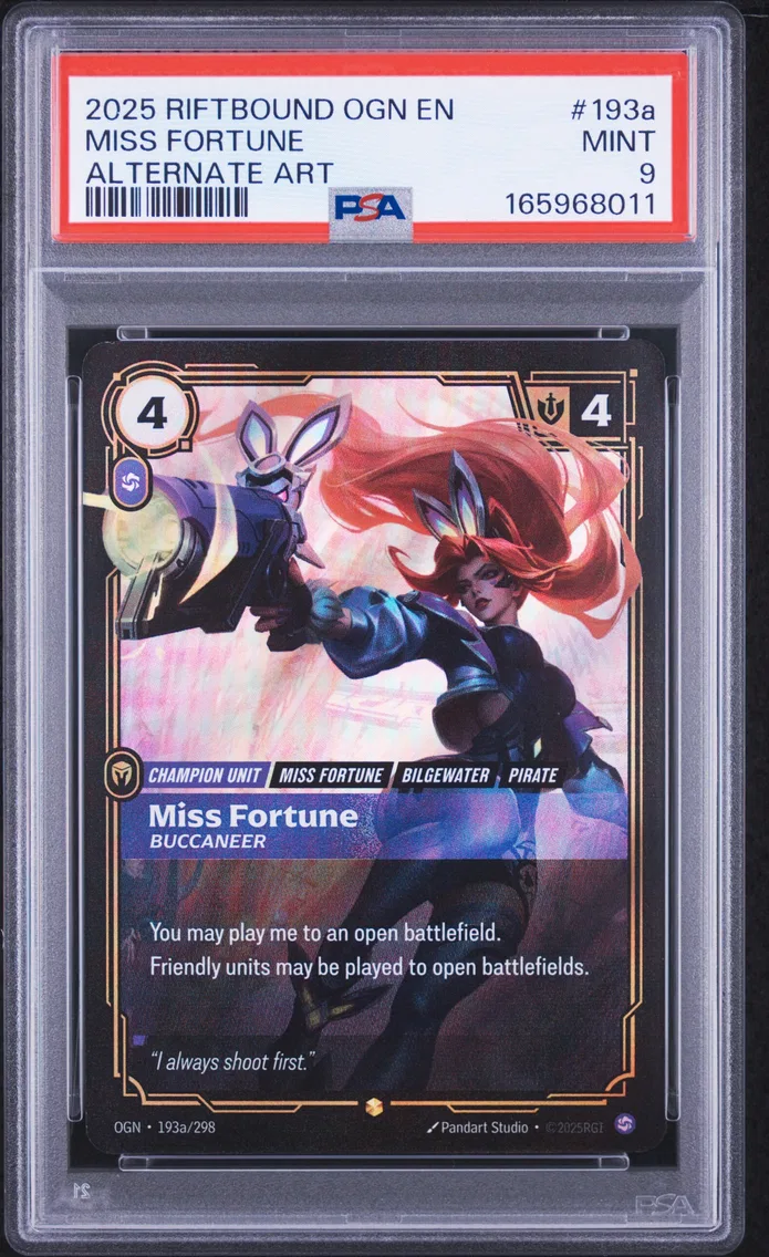 2025 #193a Miss Fortune - Buccaneer PSA 9 Riftbound: League of Legends Ogn-Origins