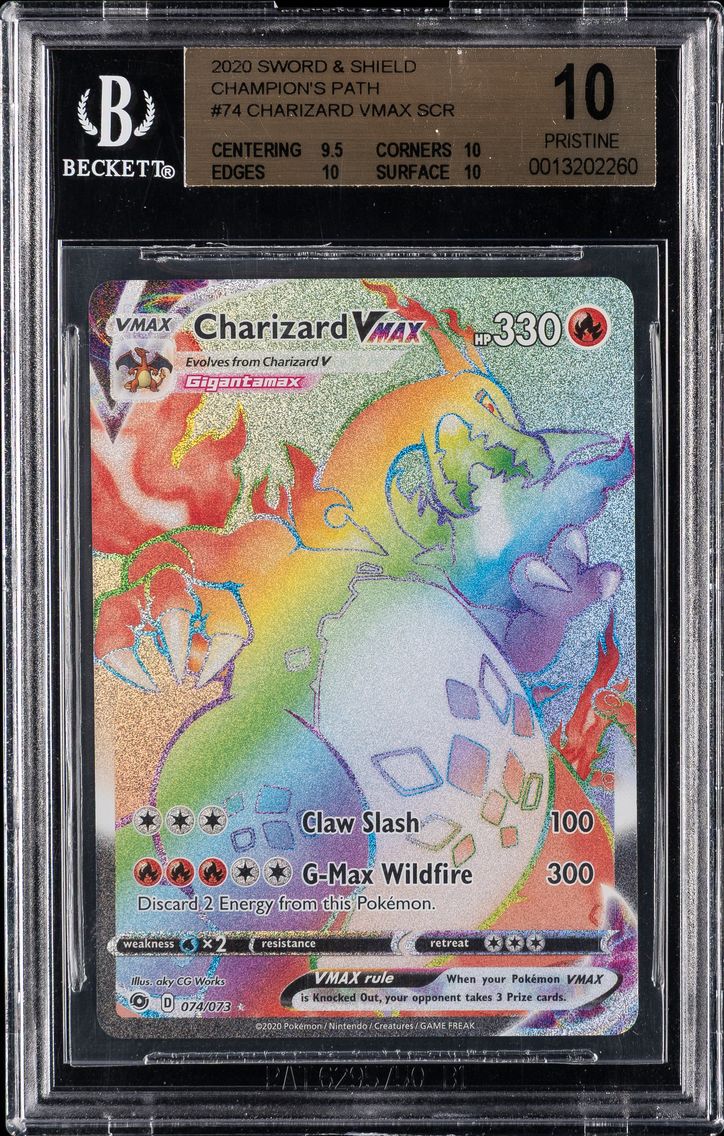 2020 #074 Full Art/Charizard Vmax BGS 10 Sword & Shield Champion's Path Pokemon