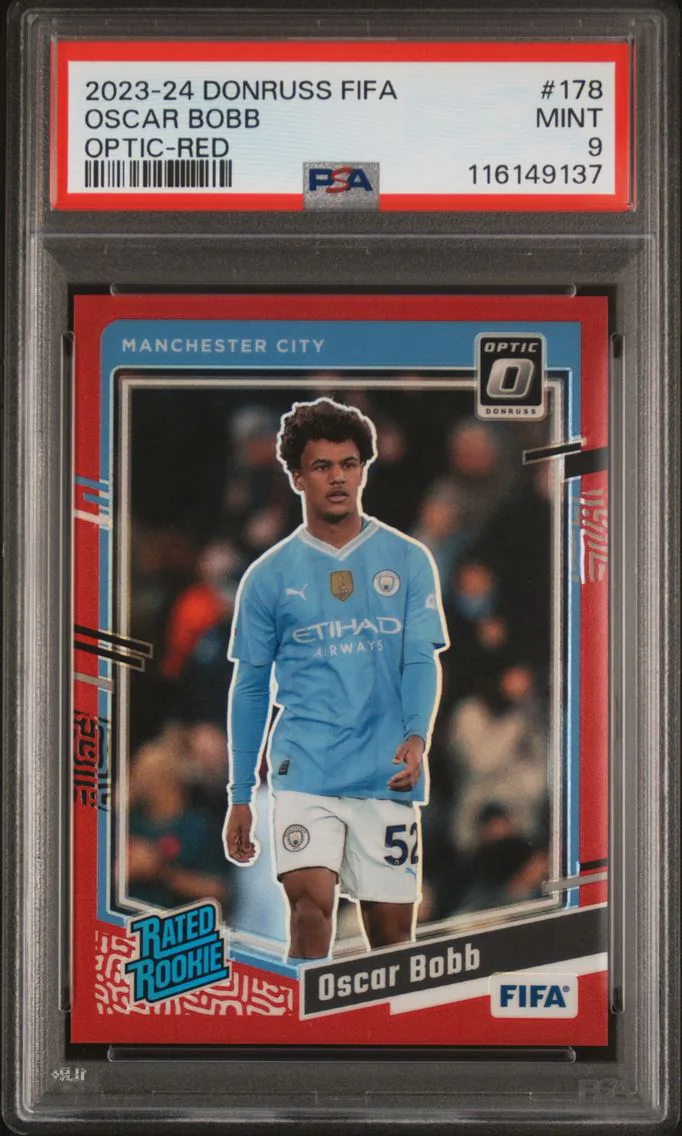 2023 #178 Oscar Bobb PSA 9 Panini Donruss FIFA