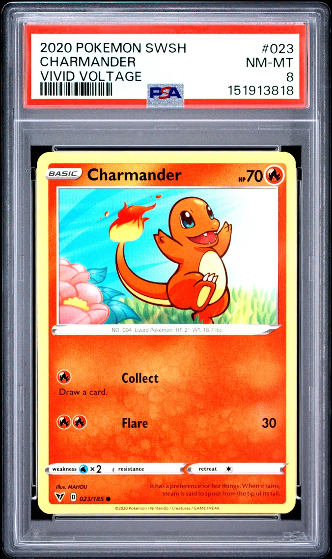 2020 #023 Charmander PSA 8 Sword & Shield Vivid Voltage