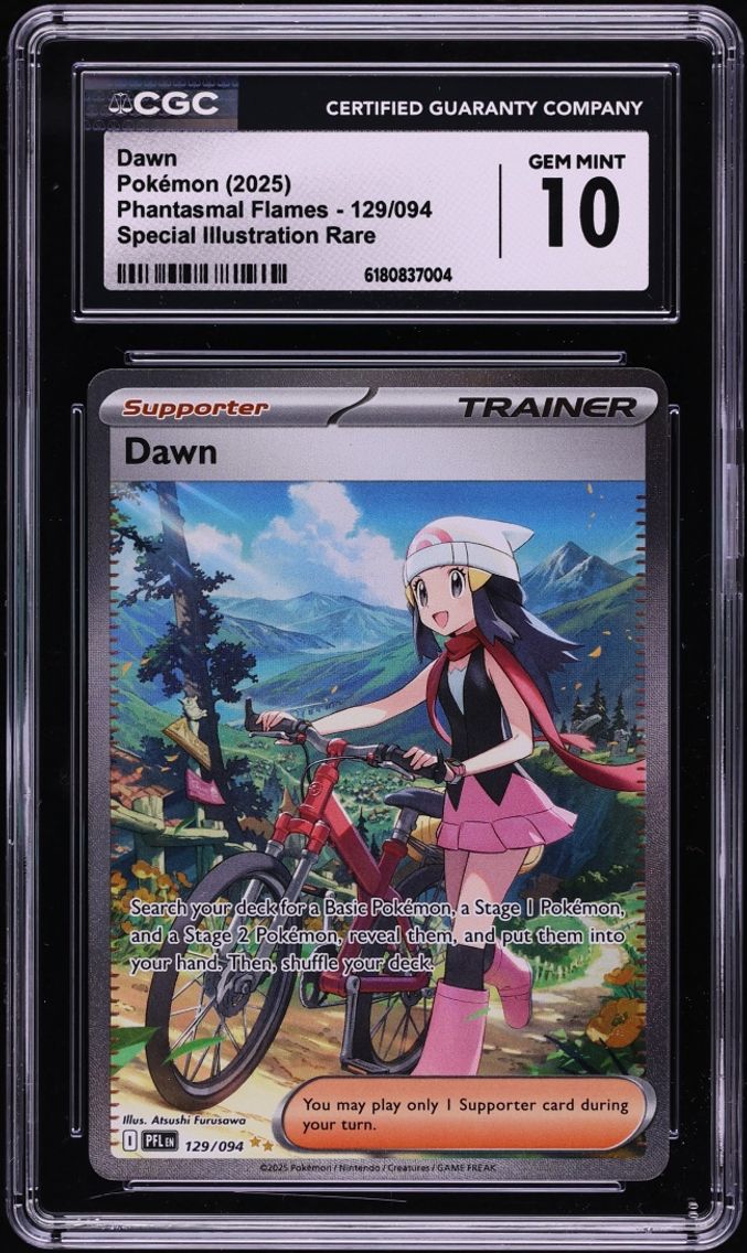 2025 Pokemon Mega Evolution Phantasmal Flames SIR Dawn #129 CGC 10 GEM MINT