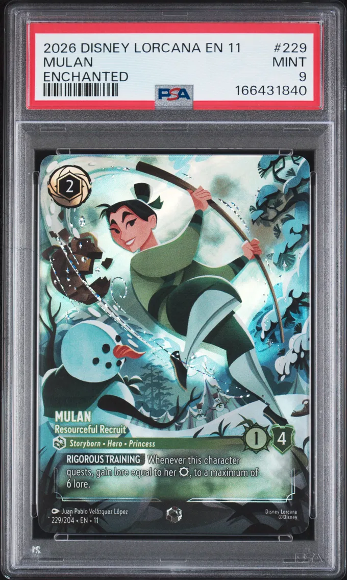 2026 #229 Mulan - Resourceful Recruit PSA 9 Disney Lorcana EN 11-Winterspell
