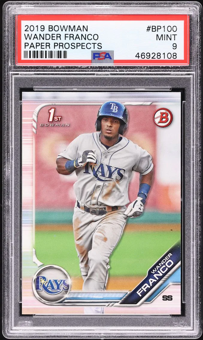 2019 Bowman Paper Prospects Wander Franco PROSPECT #BP100 PSA 9 MINT
