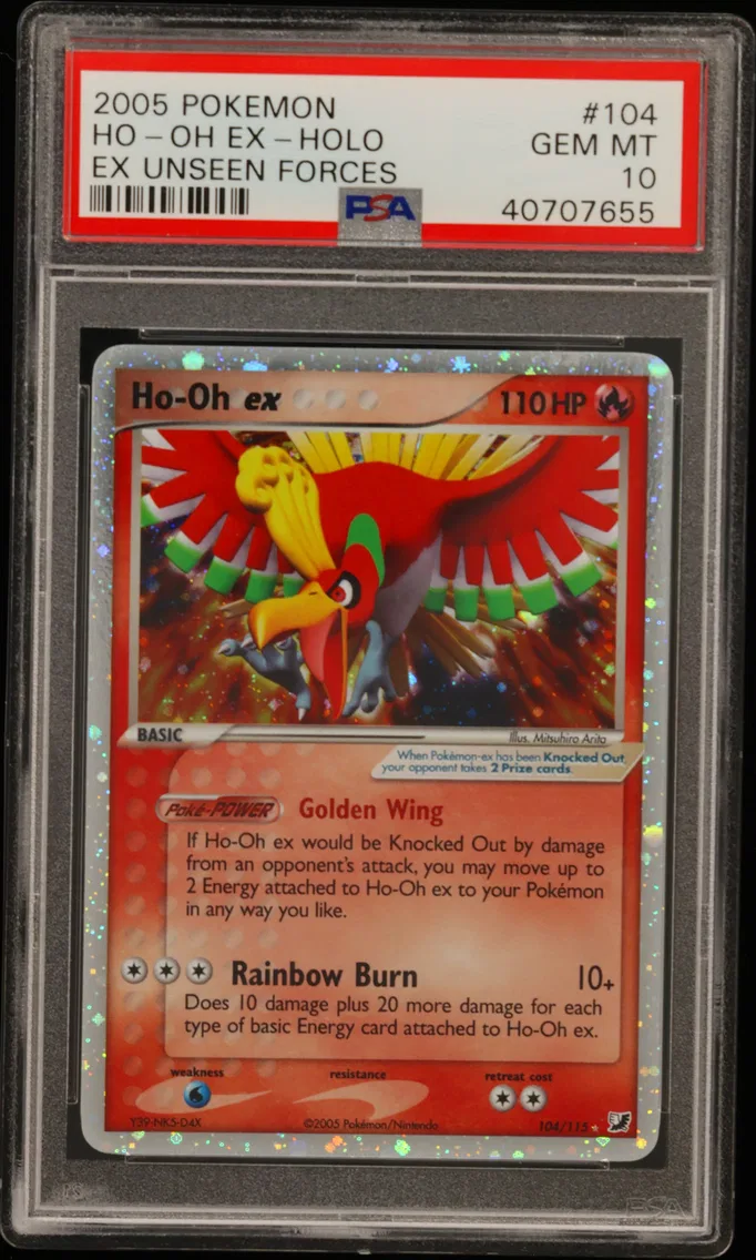 2005 #104 HO-Oh EX-Holo PSA 10 EX Unseen Forces