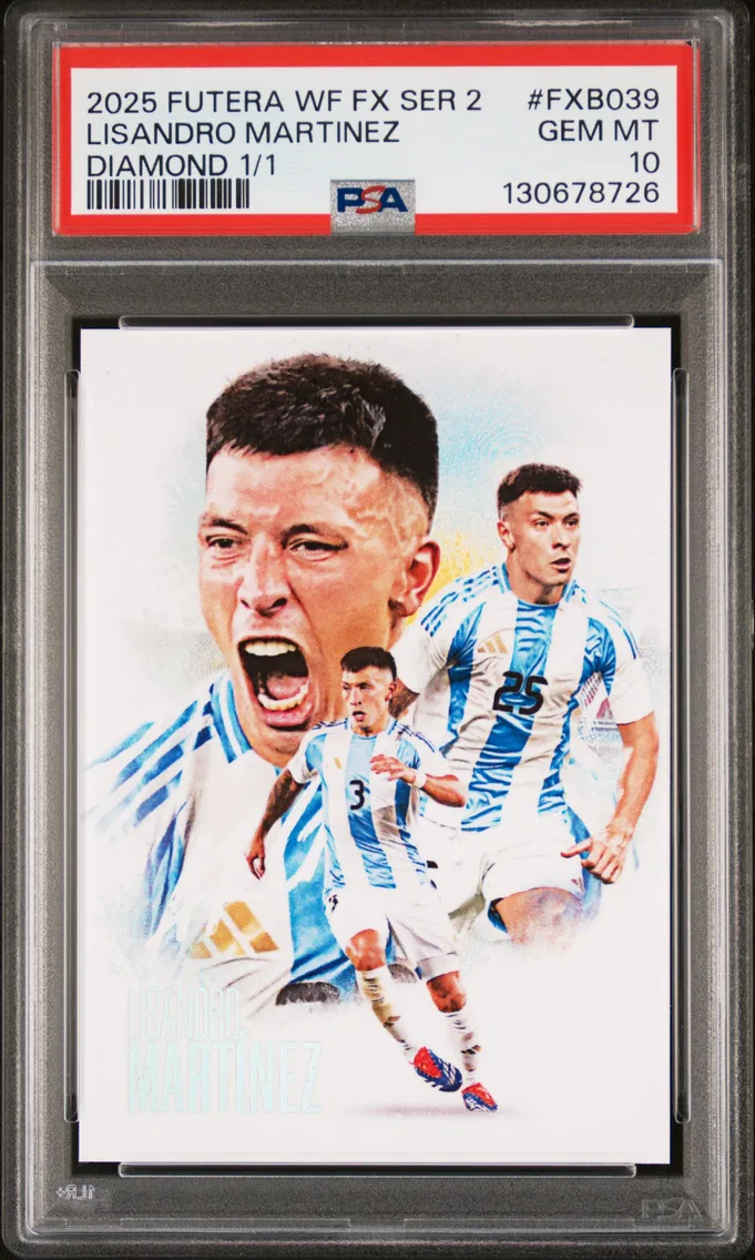 2025 #FXB039 Lisandro Martinez PSA 10 Futera World Football FX Series 2