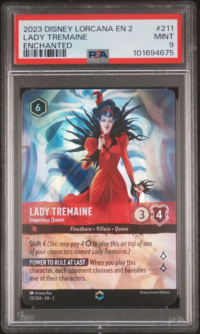 2023 #211 Lady Tremaine - Imperious Queen PSA 9 Disney Lorcana EN 2-Rise of the Floodborn