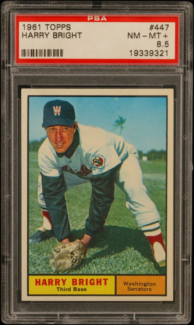 1961 #447 Harry Bright PSA 8.5 Topps