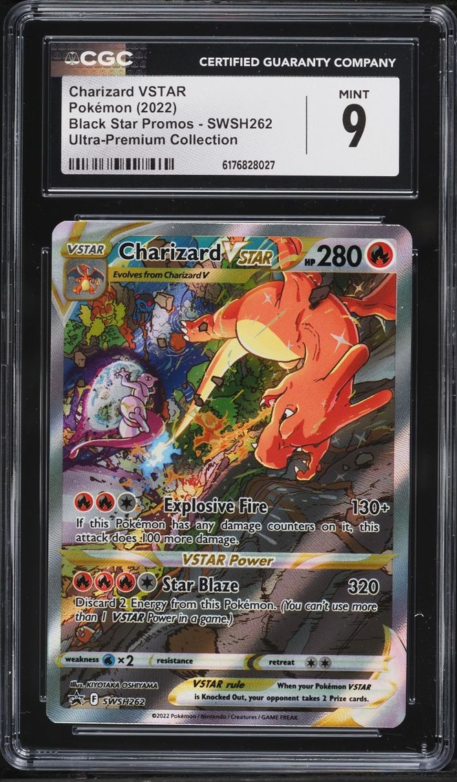 2022 Pokemon Sword & Shield Promo Ultra Premium Full Art Charizard VSTAR #SWSH262 CGC 9 MINT