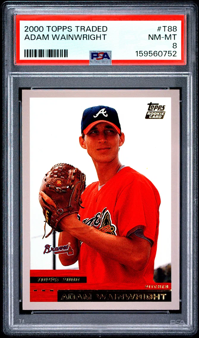 2000 #T88 Adam Wainwright PSA 8 Topps Traded