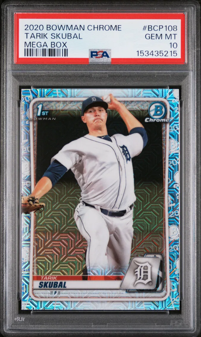 2020 #BCP108 Tarik Skubal PSA 10 Bowman Chrome Mega Box