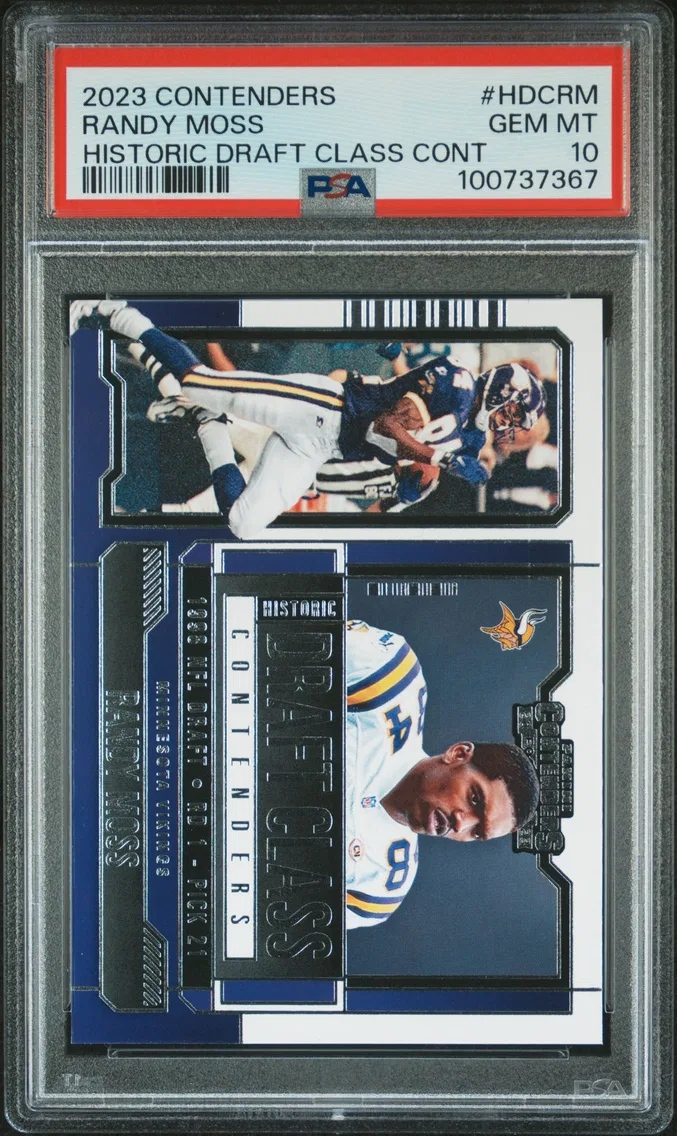 2023 #HDCRM Randy Moss PSA 10 Panini Contenders Historic Draft Class Contenders