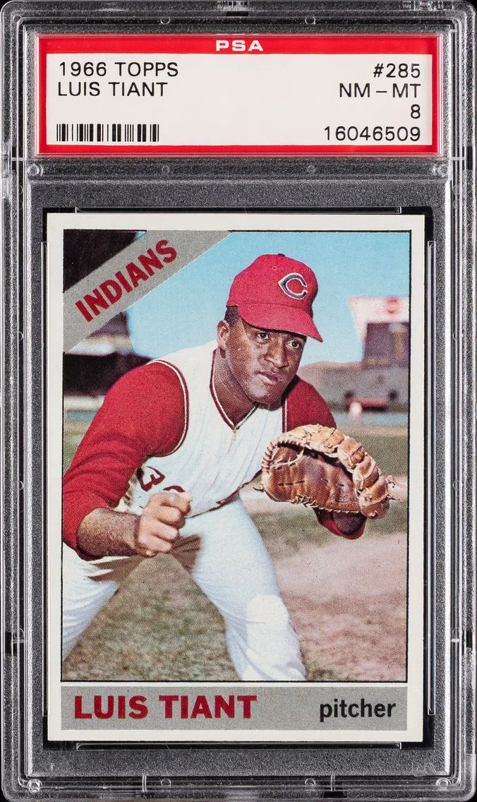1966 #285 Luis Tiant PSA 8 Topps