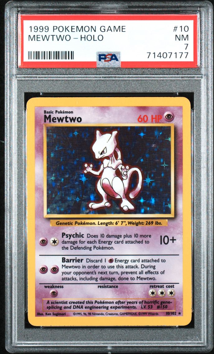 1999 #10 Mewtwo-Holo PSA 7 Game
