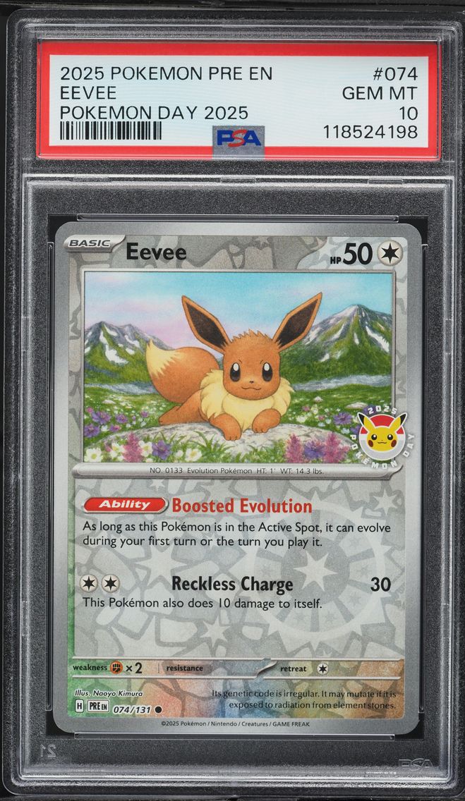 2025 #074 Eevee PSA 10 Pre EN-Prismatic Evolutions Pokemon