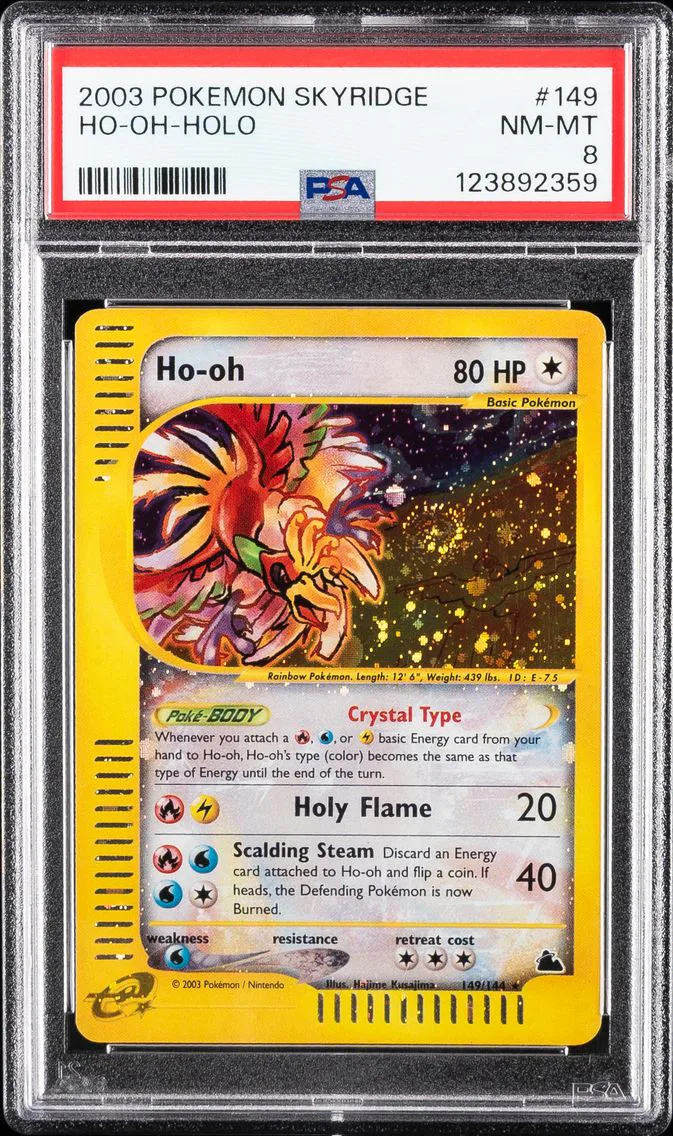 2003 #149 HO-Oh-Holo PSA 8 Skyridge Pokemon