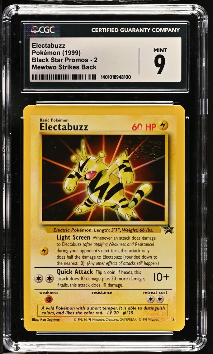 1999 #2 Electabuzz CGC 9 Black Star Promos - WotC - English