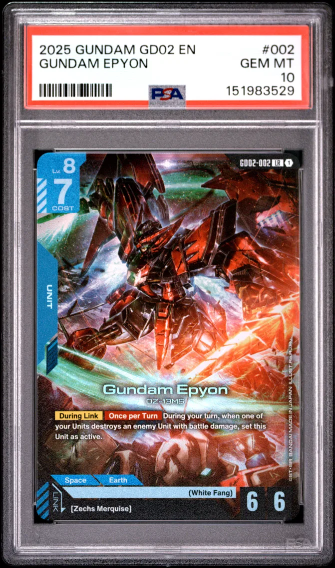 2025 #002 Gundam Epyon PSA 10 Gundam Dual Impact