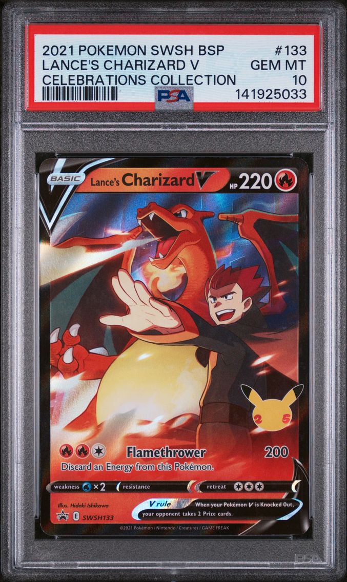 2021 #133 Lance's Charizard V PSA 10 Swsh Black Star Promo