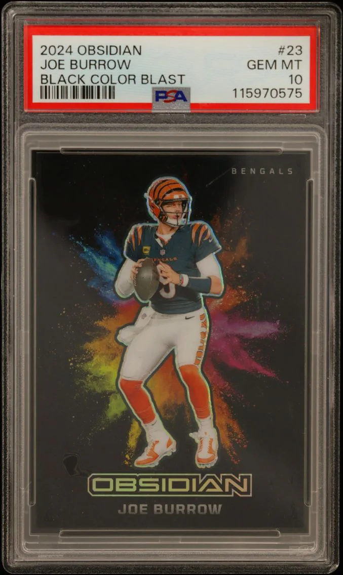 2024 #23 Joe Burrow PSA 10 Panini Obsidian Black Color Blast