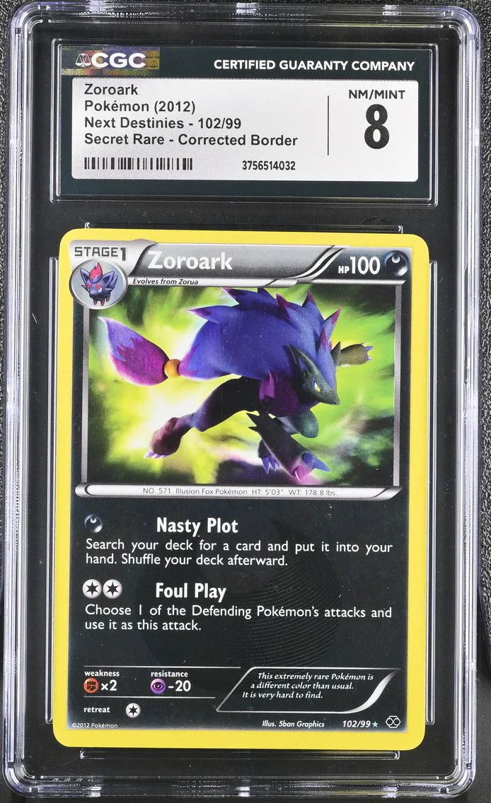 2012 #102 Zoroark CGC 8 Next Destinies - English