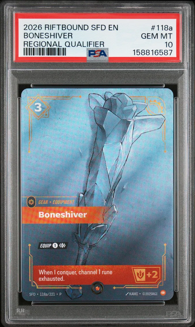 2026 #118a Boneshiver PSA 10 Riftbound: League of Legends Sfd-Spiritforged