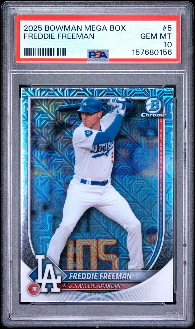 2025 #5 Freddie Freeman PSA 10 Bowman Mega Box Chrome