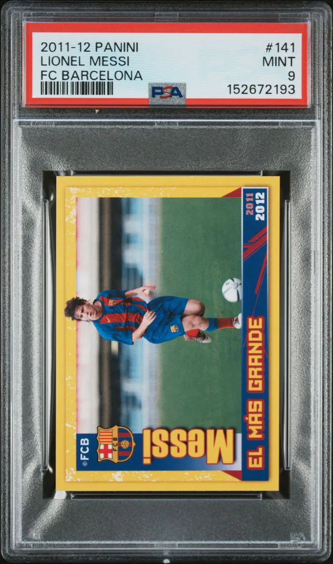 2011 #141 Lionel Messi PSA 9 Panini FC Barcelona