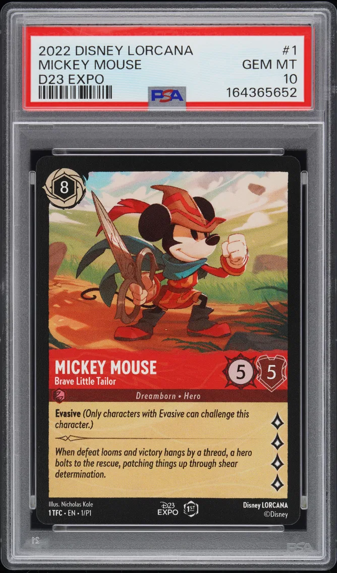 2022 #1 Mickey Mouse - Brave Little Tailor PSA 10 Disney Lorcana Promo