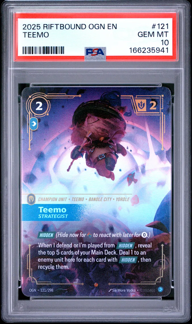 2025 #121 Teemo - Strategist PSA 10 Riftbound: League of Legends Ogn-Origins