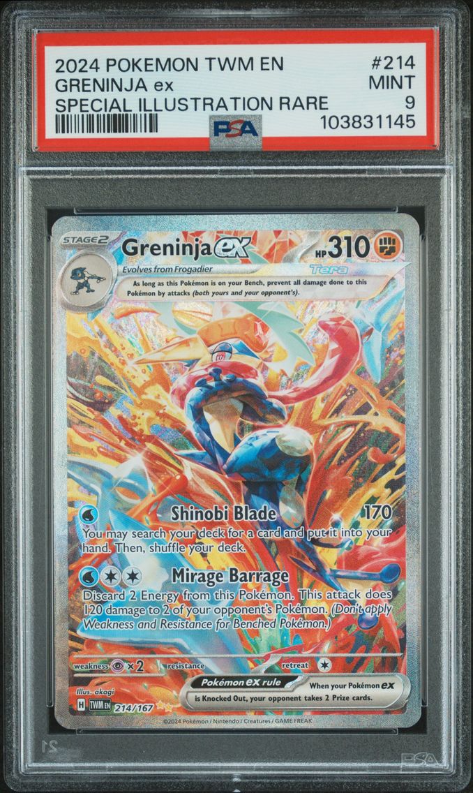 2024 #214 Greninja EX PSA 9 Twm EN-Twilight Masquerade Pokemon