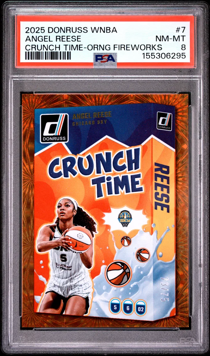 2025 #7 Angel Reese PSA 8 Panini Donruss WNBA Crunch Time