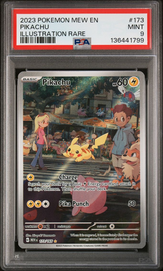 2023 #173 Pikachu PSA 9 Mew EN-151 Pokemon