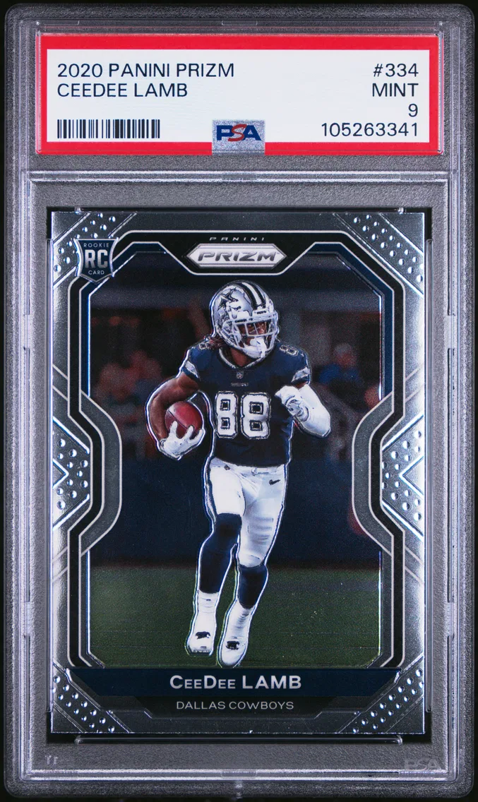 2020 #334 Ceedee Lamb PSA 9 Panini Prizm
