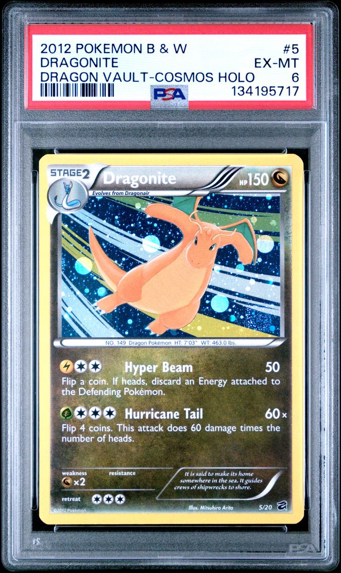 2012 #5 Dragonite PSA 6 Black & White Dragon Vault Pokemon