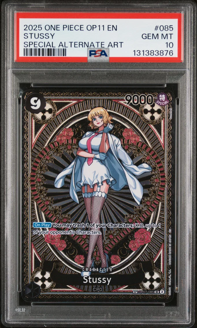2025 #085 Stussy PSA 10 One Piece OP11-A Fist of Divine Speed