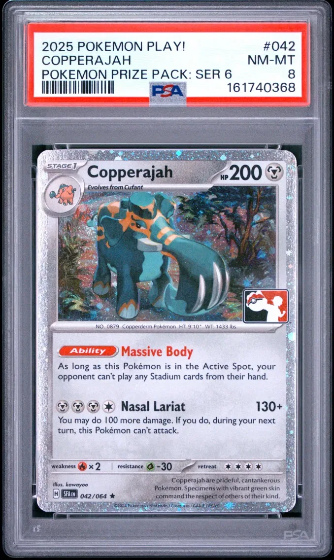 2025 #042 Copperajah PSA 8 Play! Pokemon Prize Pack: Series 6