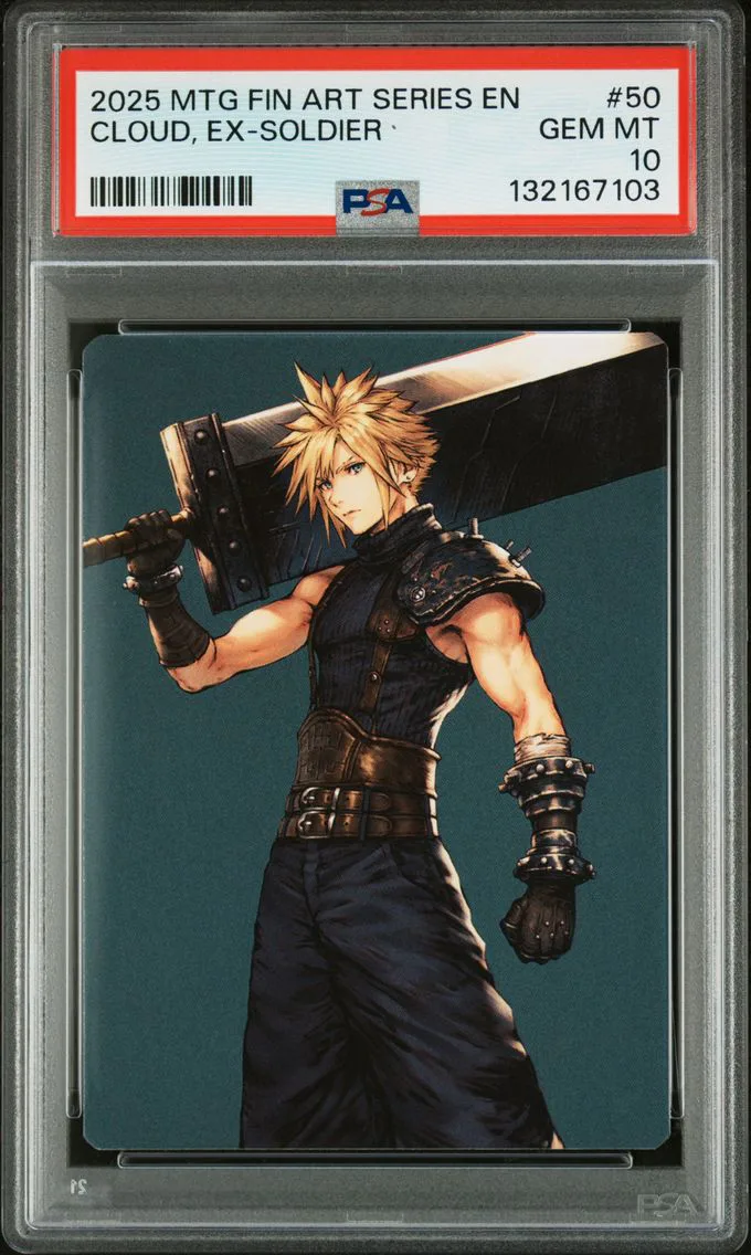 2025 #50 Cloud, EX-Soldier PSA 10 Final Fantasy Art Series