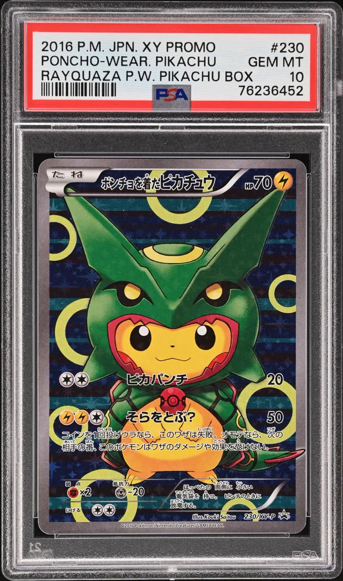 2016 #230 Poncho-Wearing Pikachu PSA 10 Japanese XY Promo Pokemon