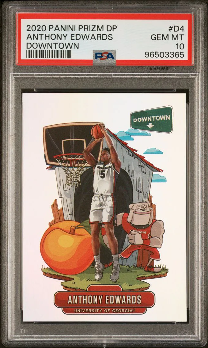 2020 #D4 Anthony Edwards PSA 10 Panini Prizm Draft Picks Downtown