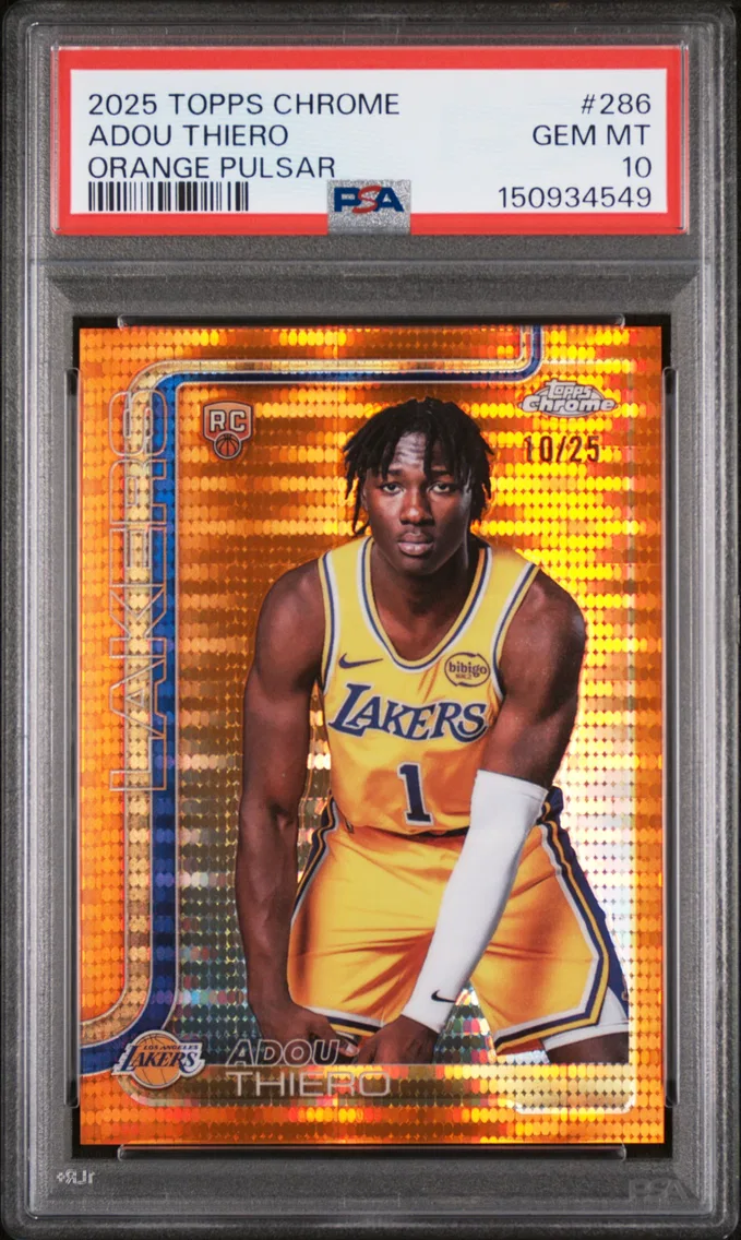 2025 #286 Adou Thiero PSA 10 Topps Chrome