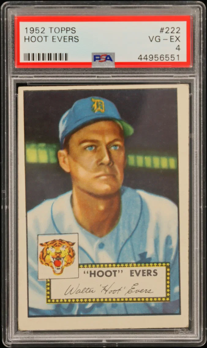 1952 #222 Hoot Evers PSA 4 Topps