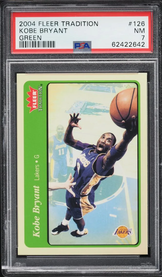 2004 #126 Kobe Bryant PSA 7 Fleer Tradition Green
